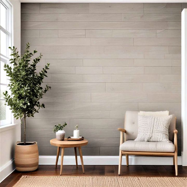 minimalist decor shiplap wall