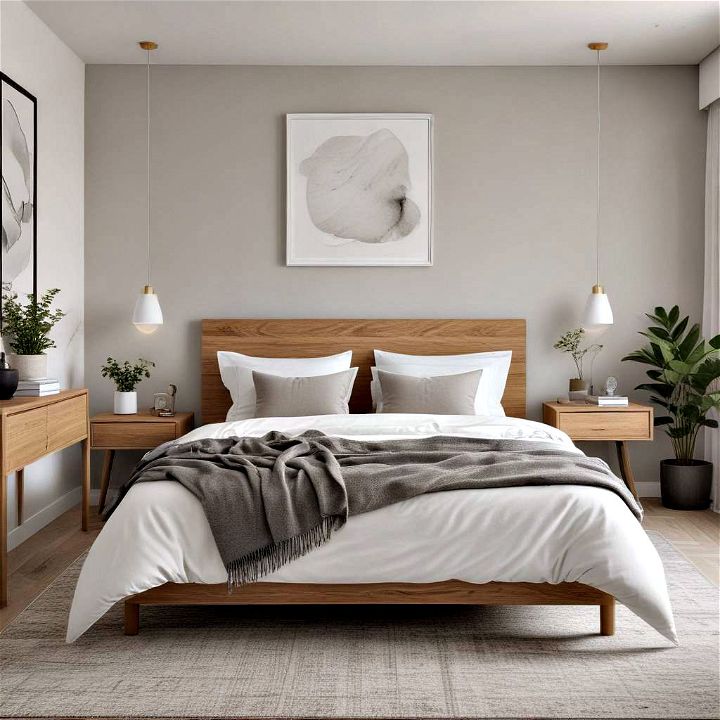 minimalist design for a serene bedroom space