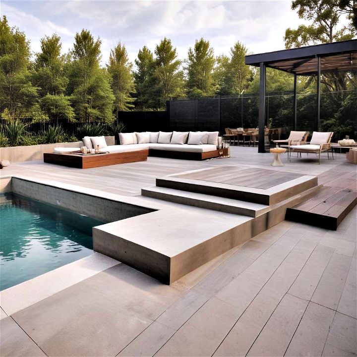 minimalist sleek modern deck