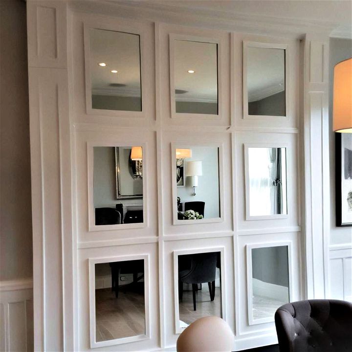 mirror wainscoting to brighten up any room and make it appear larger