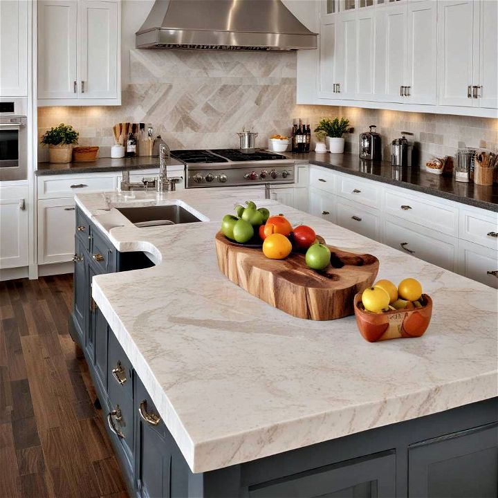 mixed material durable kitchen countertops