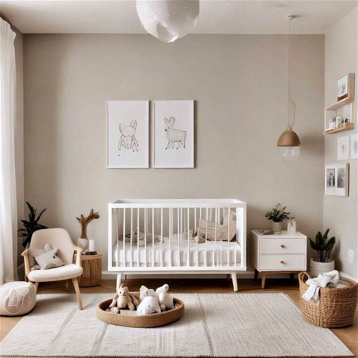 modern and minimalist baby room
