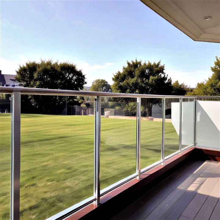 modern glass panel railings to enjoy your outdoor views
