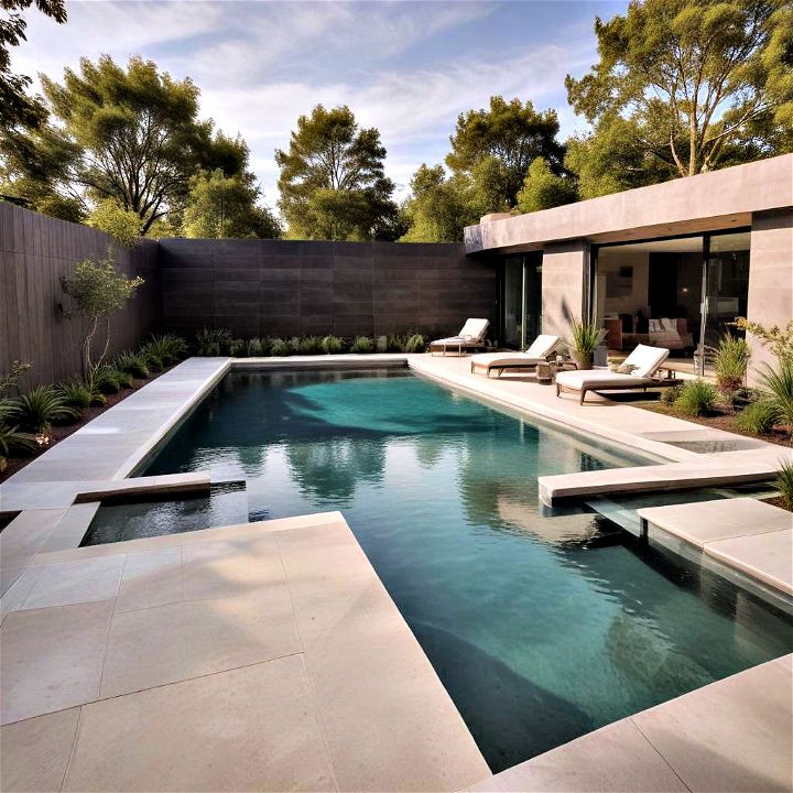 modern look geometric pool