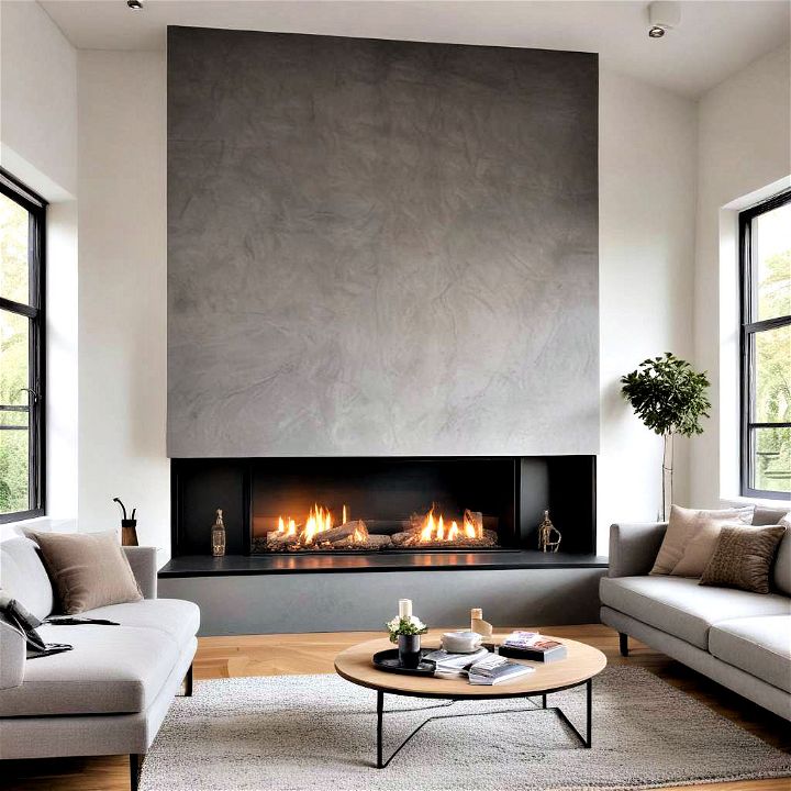 modern minimalist corner fireplace