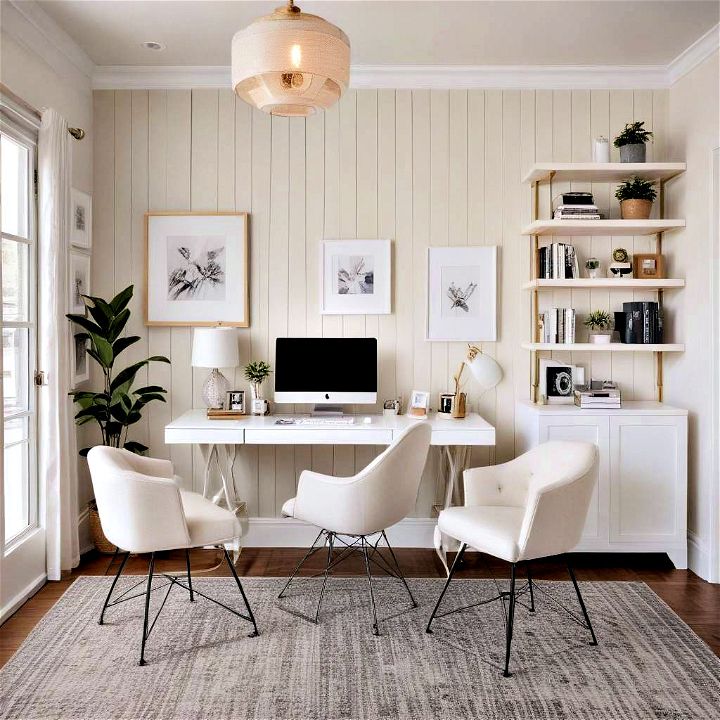 modern office with shiplap