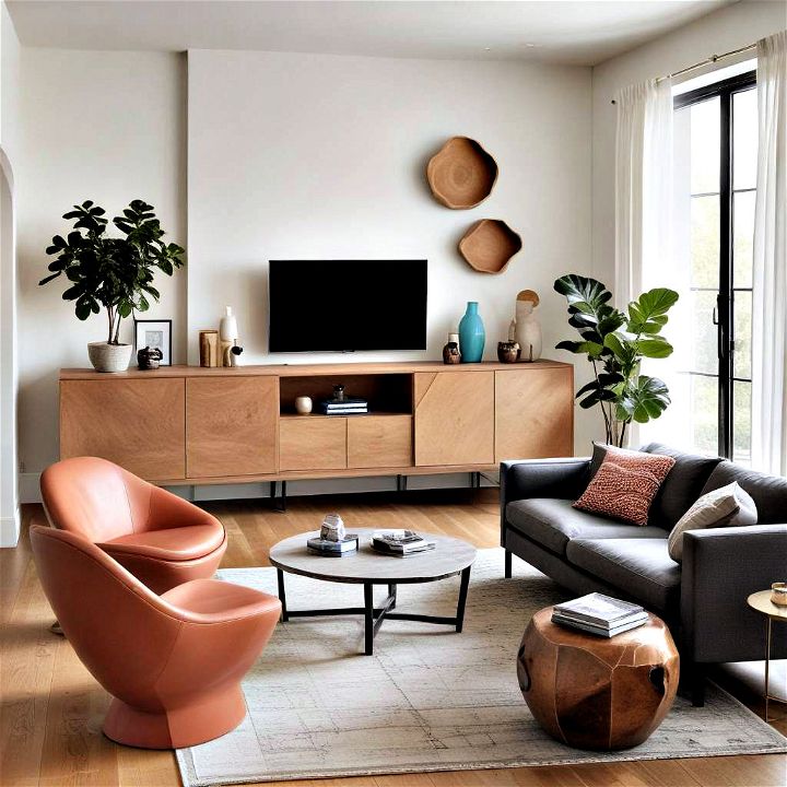 modern sculptural furniture for awkward living room