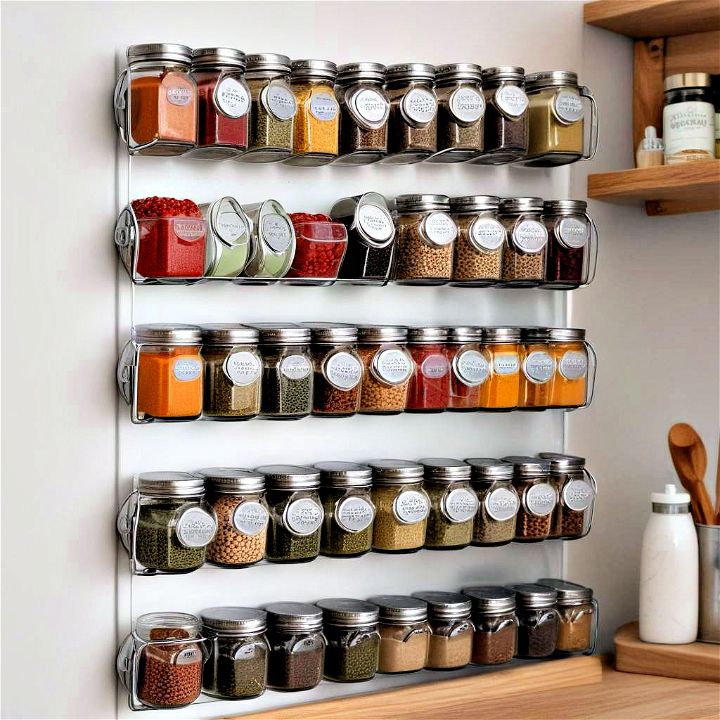 modern touch magnetic spice jars