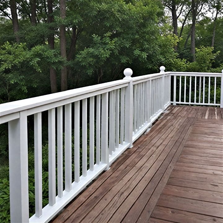 modern vinyl deck railing for busy homeowners