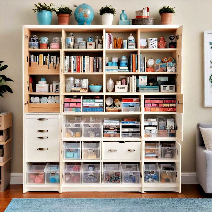 modular storage solutions for organizing your craft room