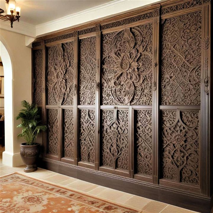 moroccan inspired exotic wainscoting