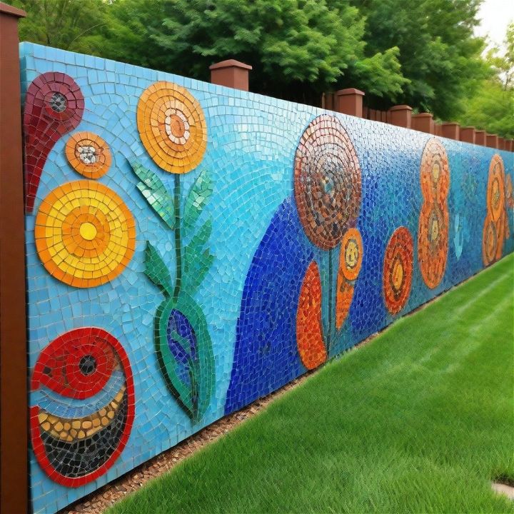 mosaic art into your fence