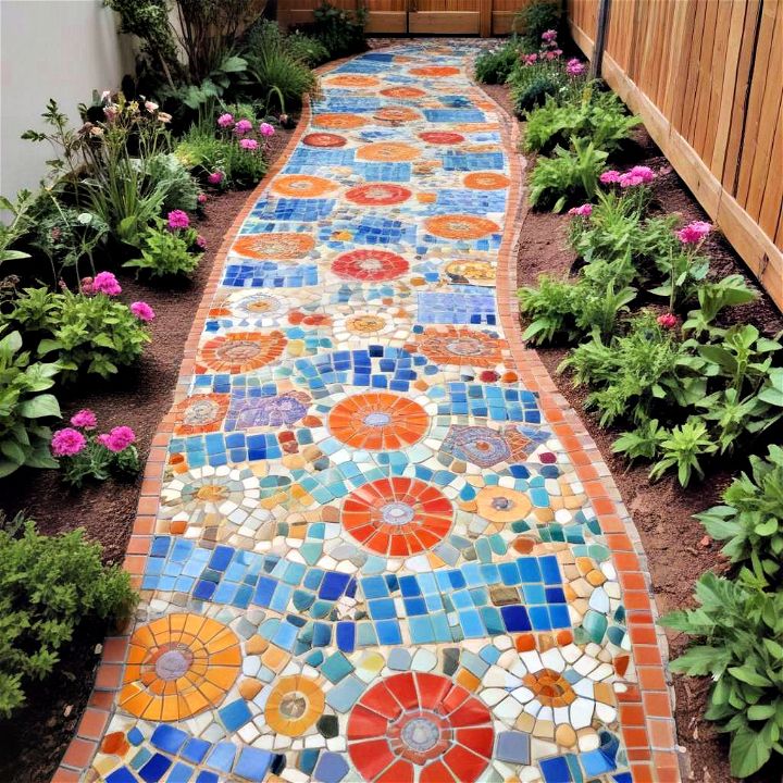 mosaic tile pathways