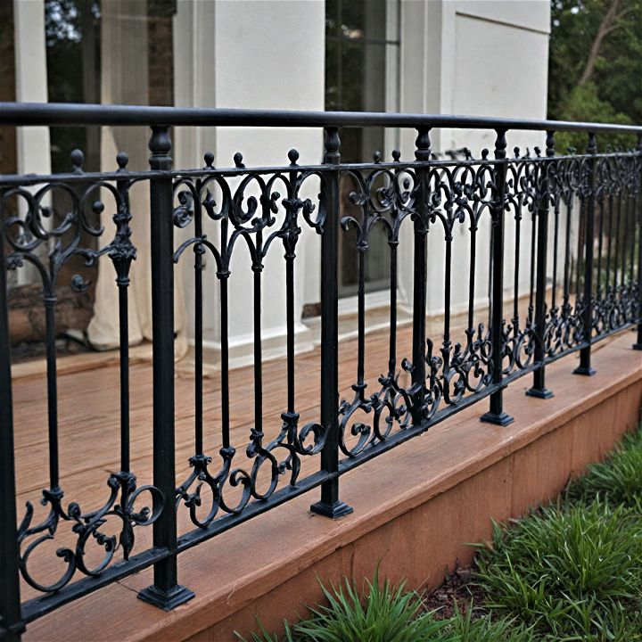 ornamental steel deck railing to elevate your deck