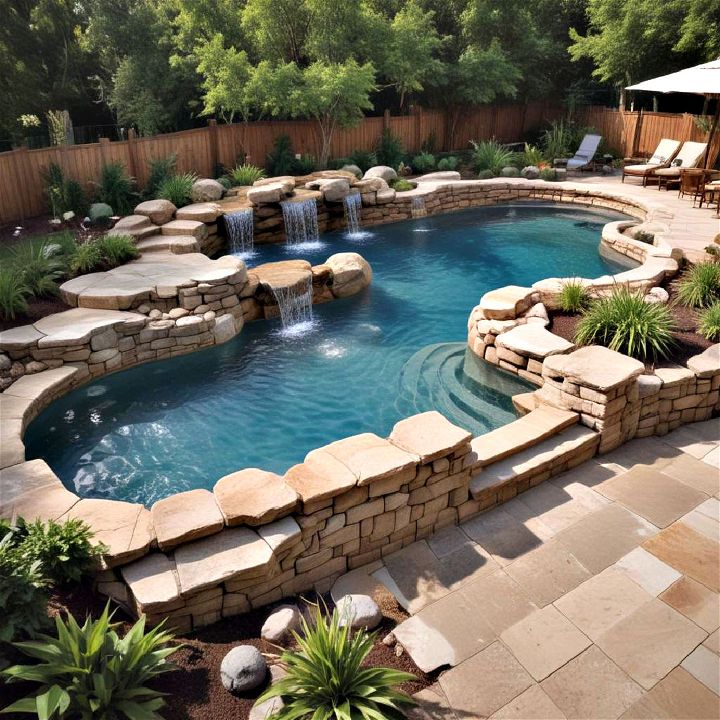 outdoor area multi level pool