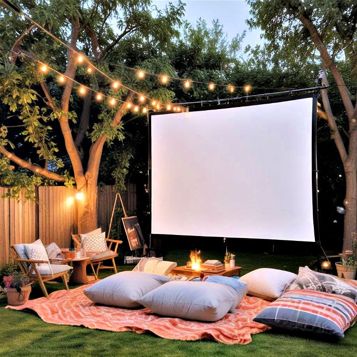 outdoor cinema memorable backyard movie night