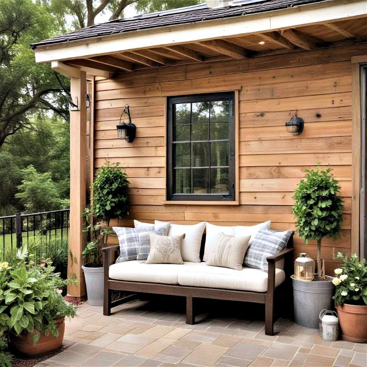 outdoor cozy shiplap sanctuary