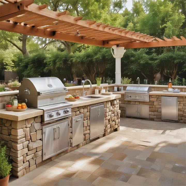 outdoor kitchen for hosting gatherings