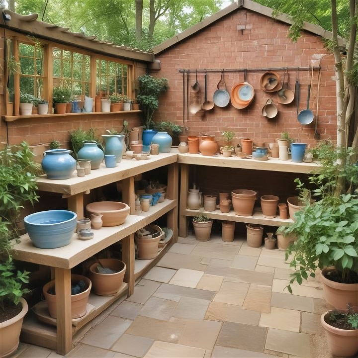 outdoor pottery studio