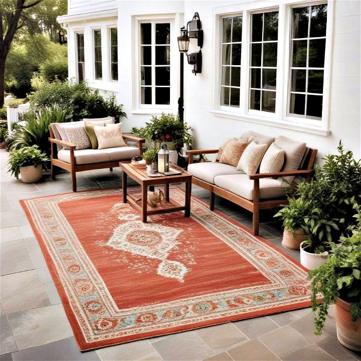 outdoor rug for coziness