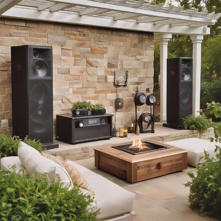 outdoor sound system to set the mood