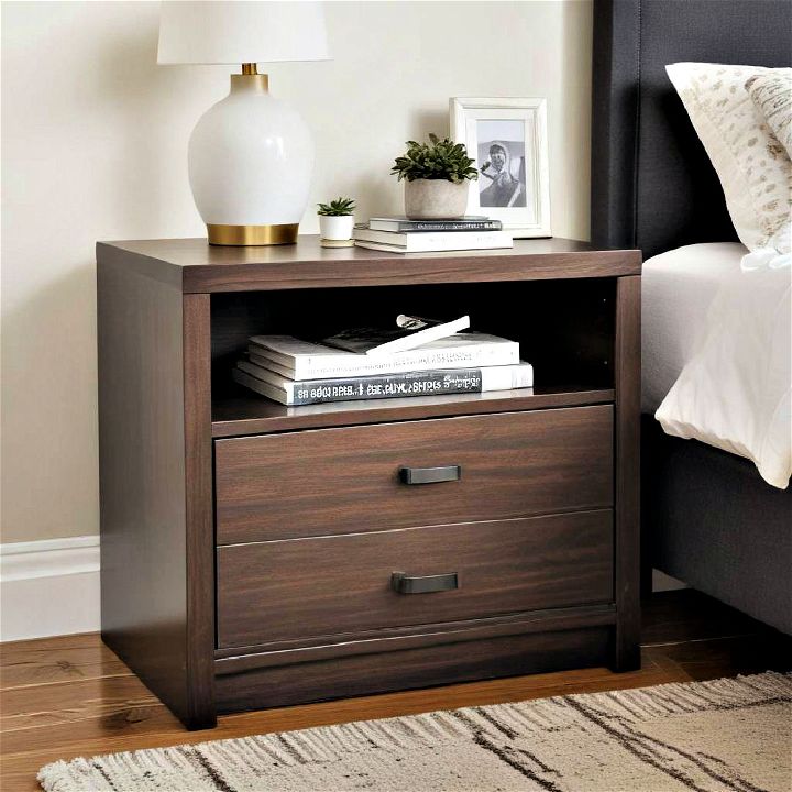oversized nightstand to keep your bedroom organized and stylish