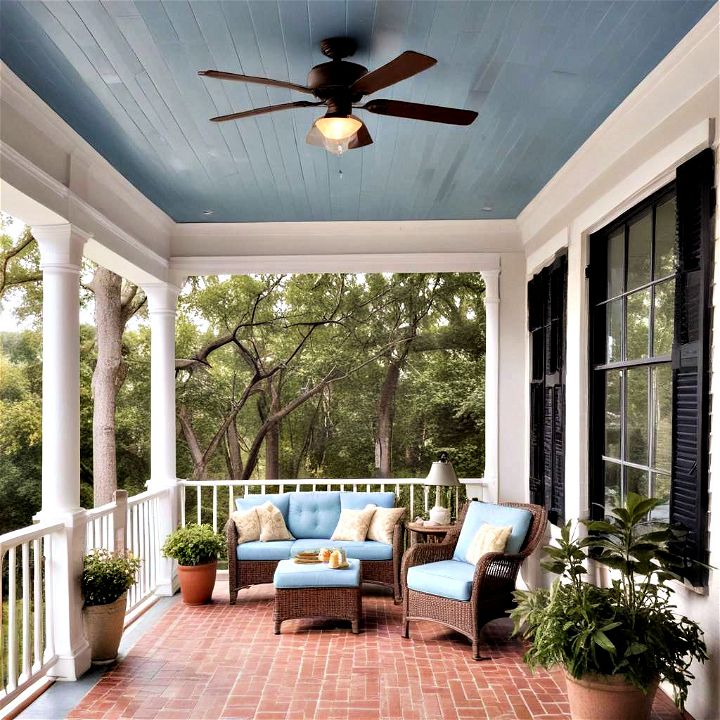 painted elegance porch ceiling