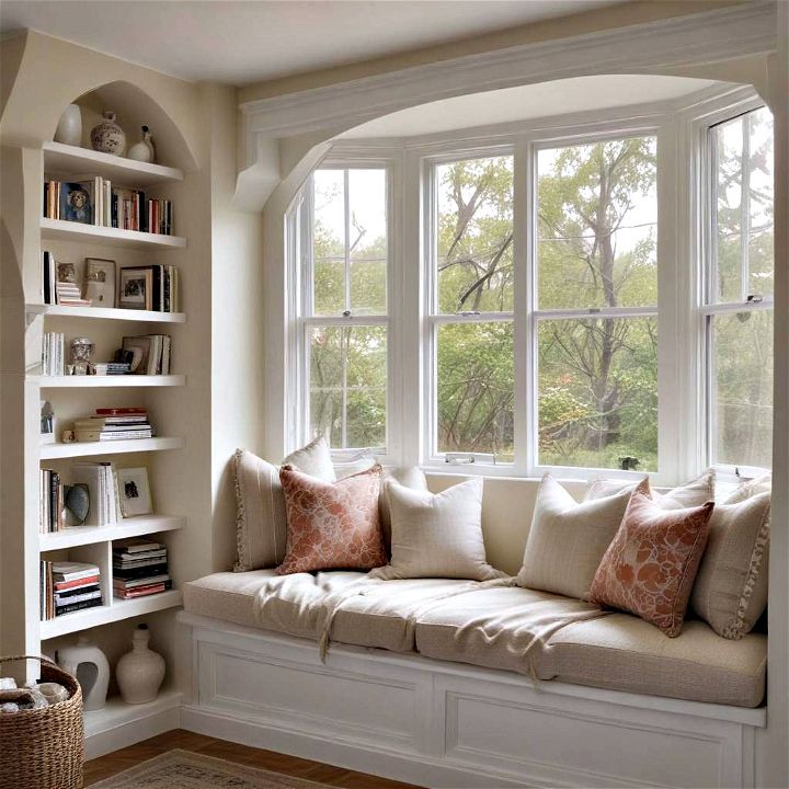 peaceful window nook for bedroom