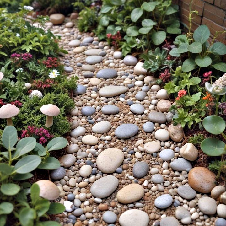 pebble path fairy garden paradise