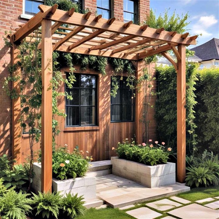 pergola with integrated planters