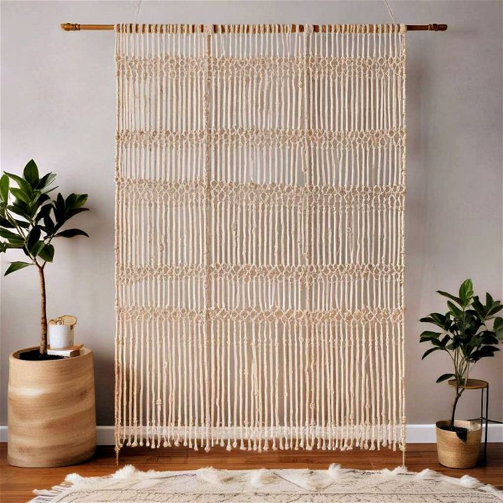 personality macramé or beaded partition