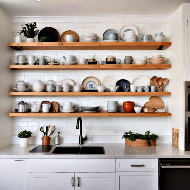 personalized touch open shelving