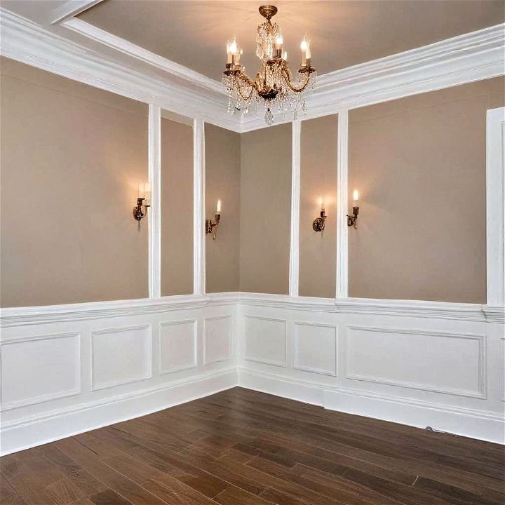 picture frame wainscoting to bring gallery like elegance to your room