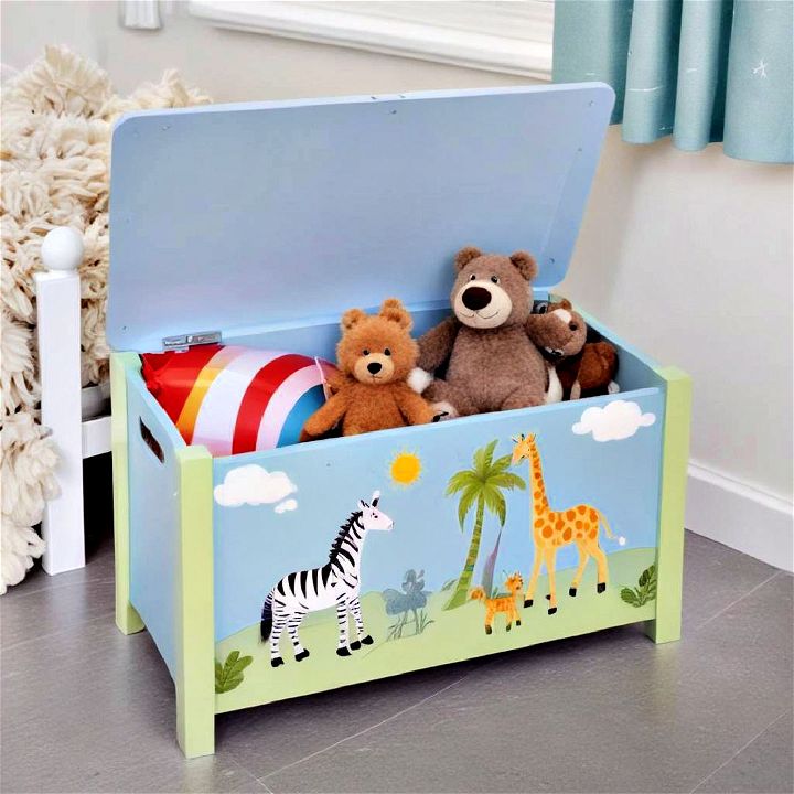 playful themed toy boxes