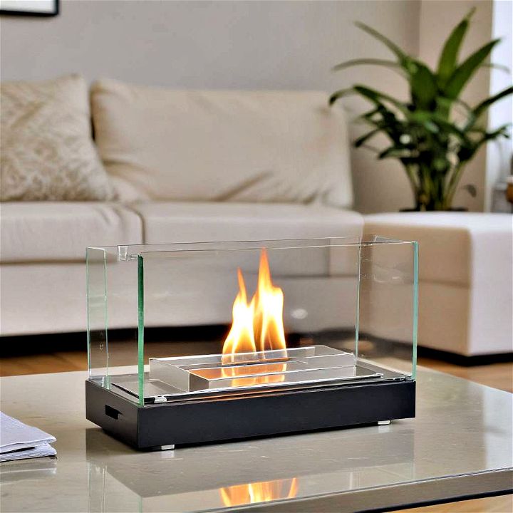portable tabletop bio ethanol fireplace