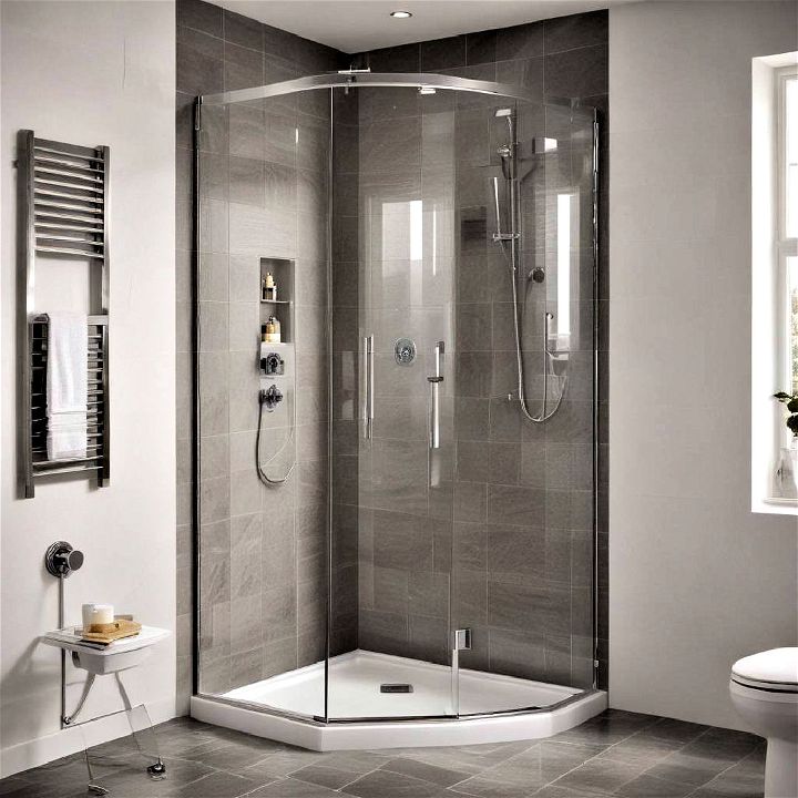 practical and elegant corner entry showers
