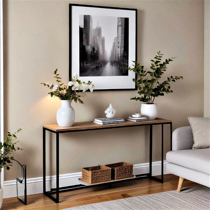 practical consider a console table