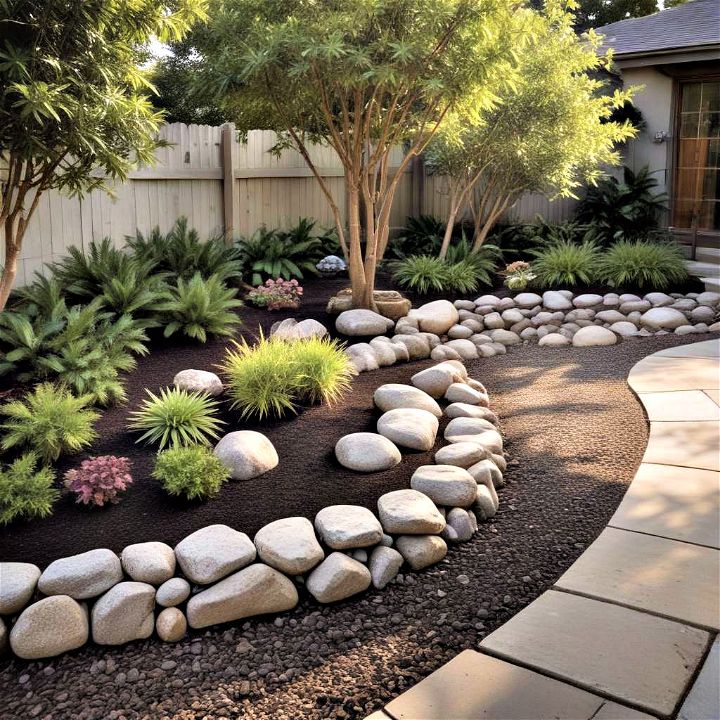 practicality setting up a rock and mulch zen zone