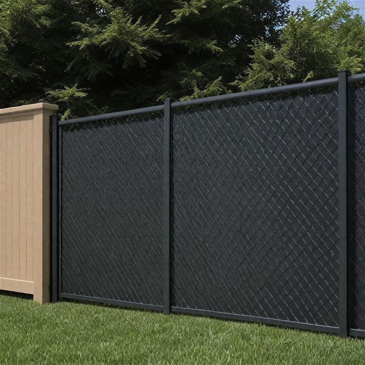 privacy slats into chain link fences