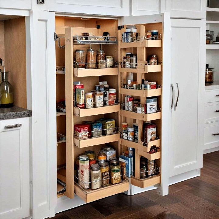 pull out pantry to maximizing storage space while keeping everything accessible
