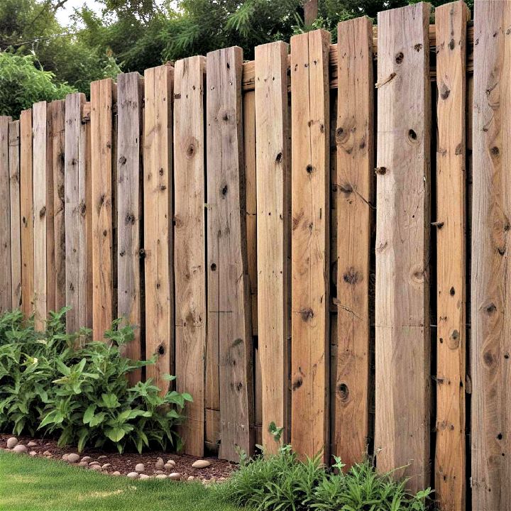 reclaimed wood charm horizontal fence