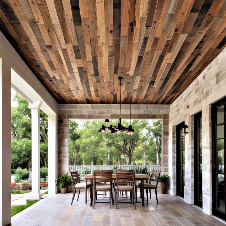 reclaimed wood porch ceilings