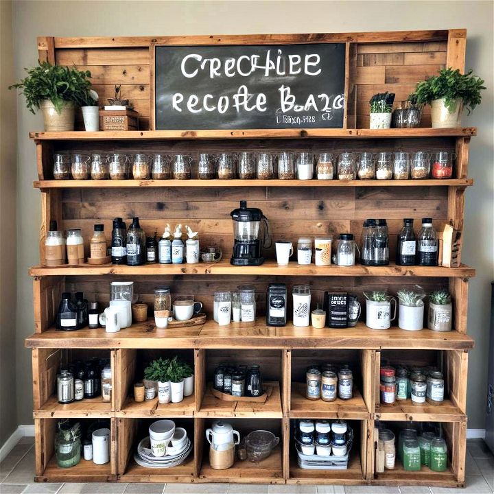 recycle crates into innovative coffee bar