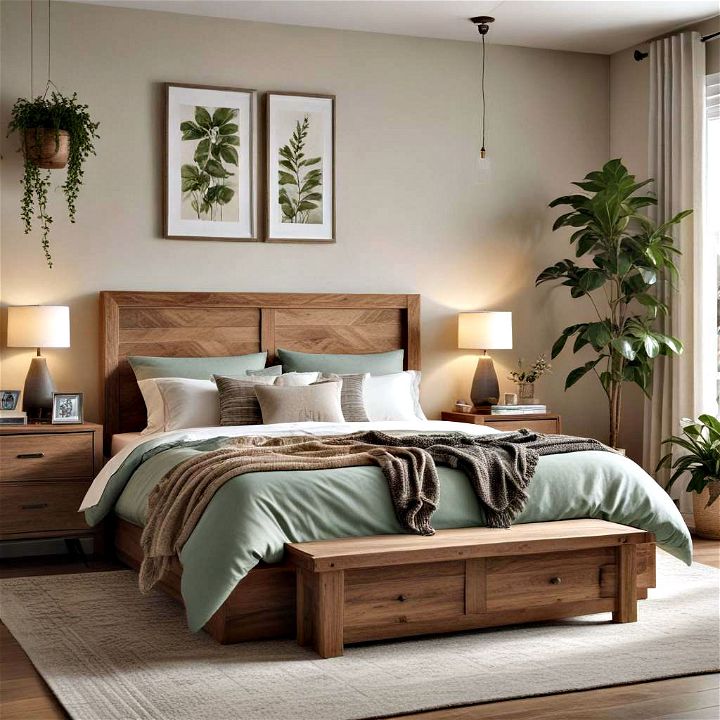 refreshing nature inspired bedroom elements