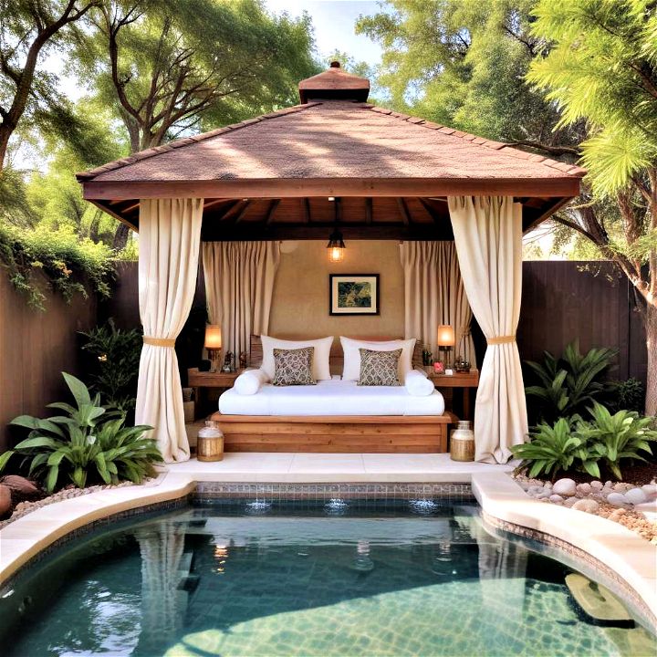 relaxation luxurious spa cabana