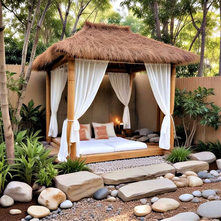 relaxation zen garden cabana