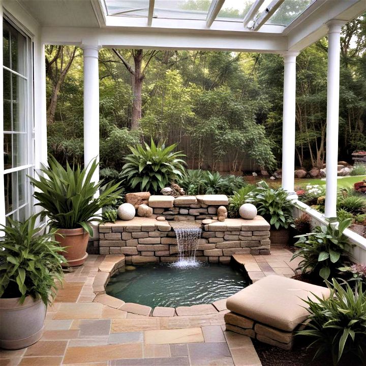 relaxation zen zone with water features