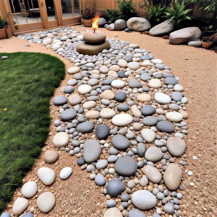 relaxing zen garden pebbles