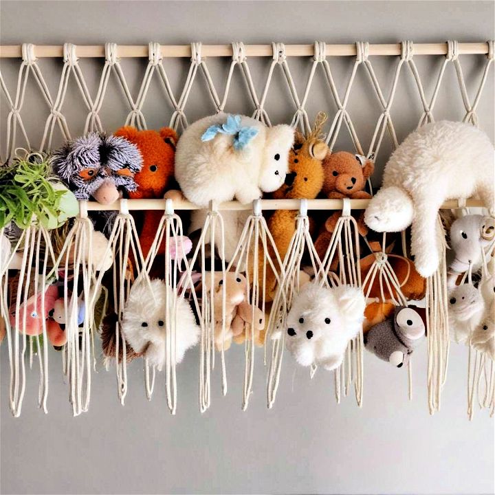 repurposed plant hangers for soft toys