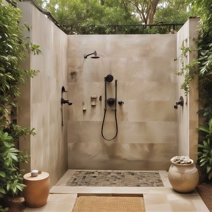 resort style luxury outdoor shower